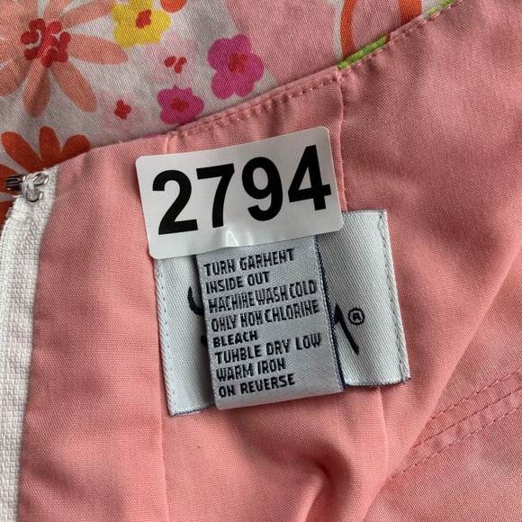 Lilly Pulitzer Strapless Dress Sz‎ 2 Back Tie Negresco Spring 05 French Riviera - Picture 15 of 16